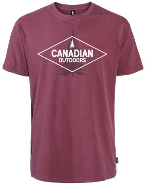 Unisex t-shirt - CANADIAN OUTDOORS - Burgundy