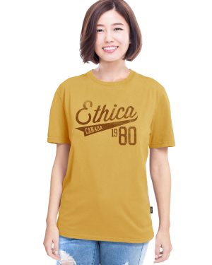 T-shirt boyfriend 1980 - moutarde